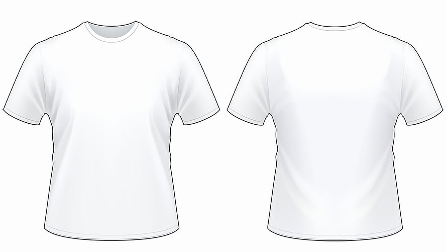 White T-Shirt Front and Back Mockup Template for Custom Design and Printing HD wallpaper