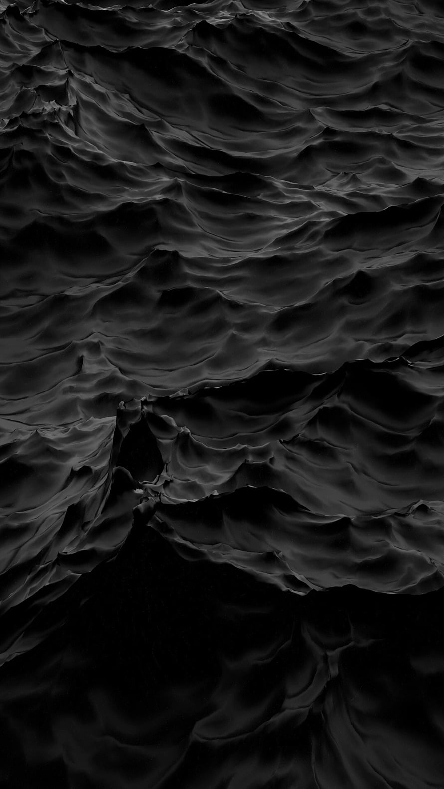 Dark AMOLED Ocean Waves Abstract Texture Wallpaper HD phone wallpaper