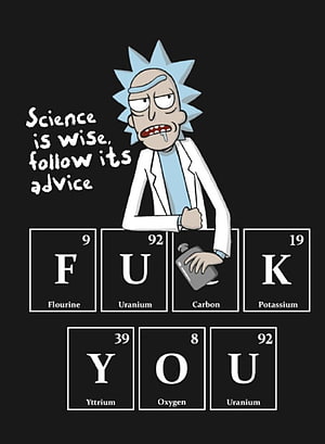 Rick Sanchez Periodic Table Science Quote Poster from Rick and Morty HD phone wallpaper