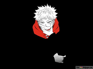 Jujutsu Kaisen Yuji Itadori and Sukuna Minimalist Anime Illustration HD wallpaper