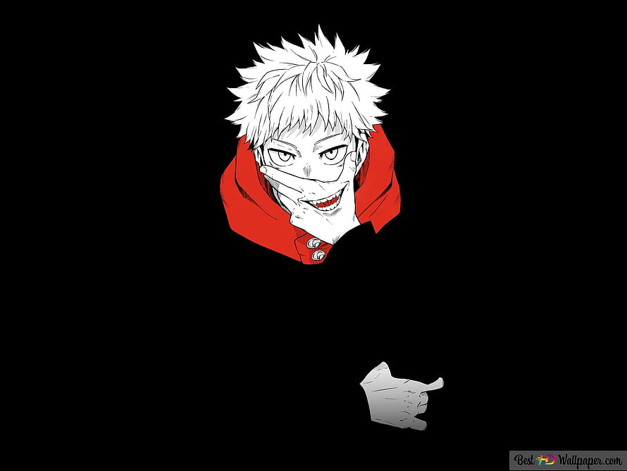 Jujutsu Kaisen Yuji Itadori and Sukuna Minimalist Anime Illustration HD wallpaper