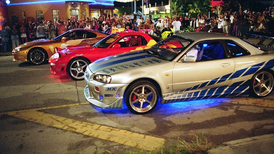 Nissan Silvia S15 with Blue Underglow at Night Street Meet HD wallpaper