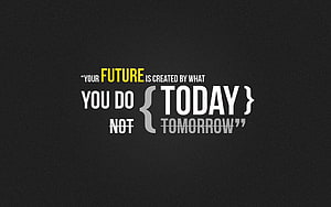 Motivational Typography Quote on Dark Background About Creating Your Future Today HD wallpaper