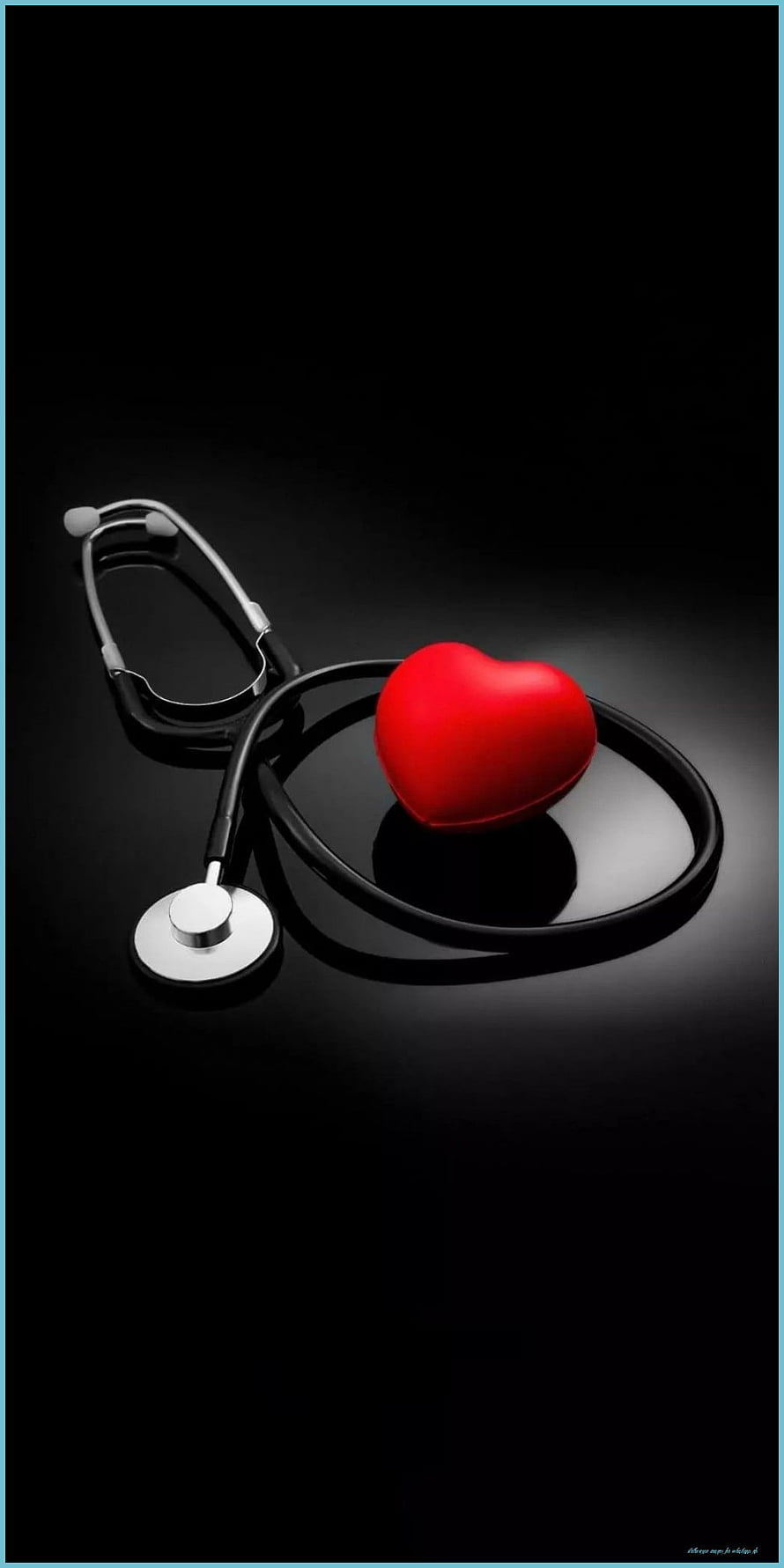 Red Heart and Stethoscope on Black Background Medical Concept HD phone wallpaper
