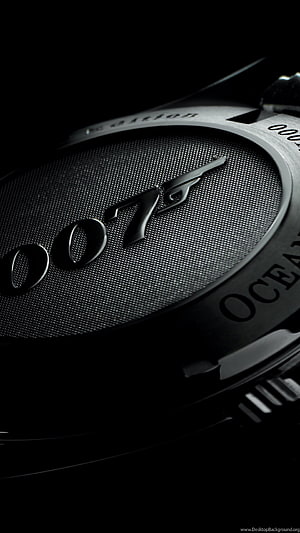 James Bond 007 Omega Seamaster Watch Close-Up in Dramatic Black and White Lighting HD phone wallpaper