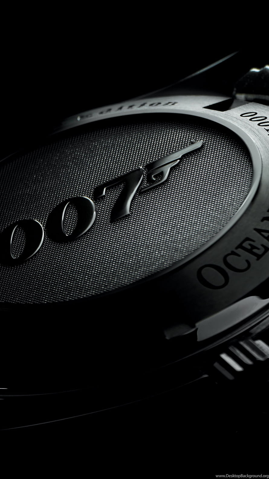 James Bond 007 Omega Seamaster Watch Close-Up in Dramatic Black and White Lighting HD phone wallpaper