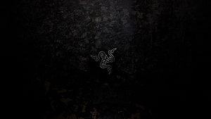 Razer Logo on Dark Grunge Texture Background HD wallpaper