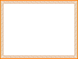 Elegant Orange Scrollwork Border Frame on White Background for Certificates and Documents HD wallpaper