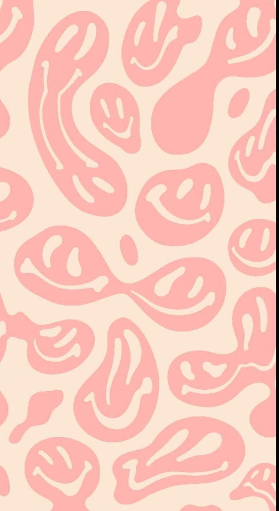 Soft Pink Abstract Organic Pattern with Playful Curved Shapes on Cream Background HD phone wallpaper