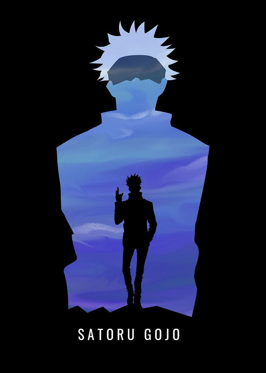 Satoru Gojo Jujutsu Kaisen Double Exposure Silhouette Artwork HD phone wallpaper
