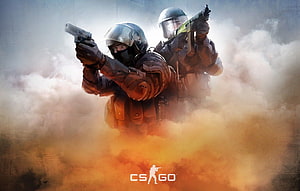 Counter Strike Global Offensive Tactical Operatives in Smoke and Fire HD wallpaper