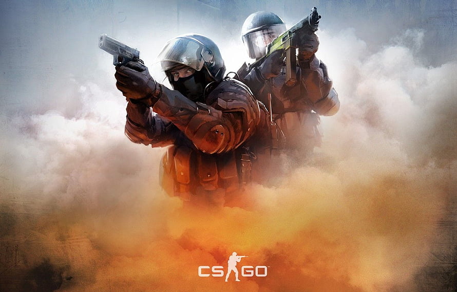 Counter Strike Global Offensive Tactical Operatives in Smoke and Fire HD wallpaper