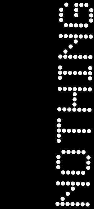 Minimalist Dot Matrix Typography on Black Background HD phone wallpaper