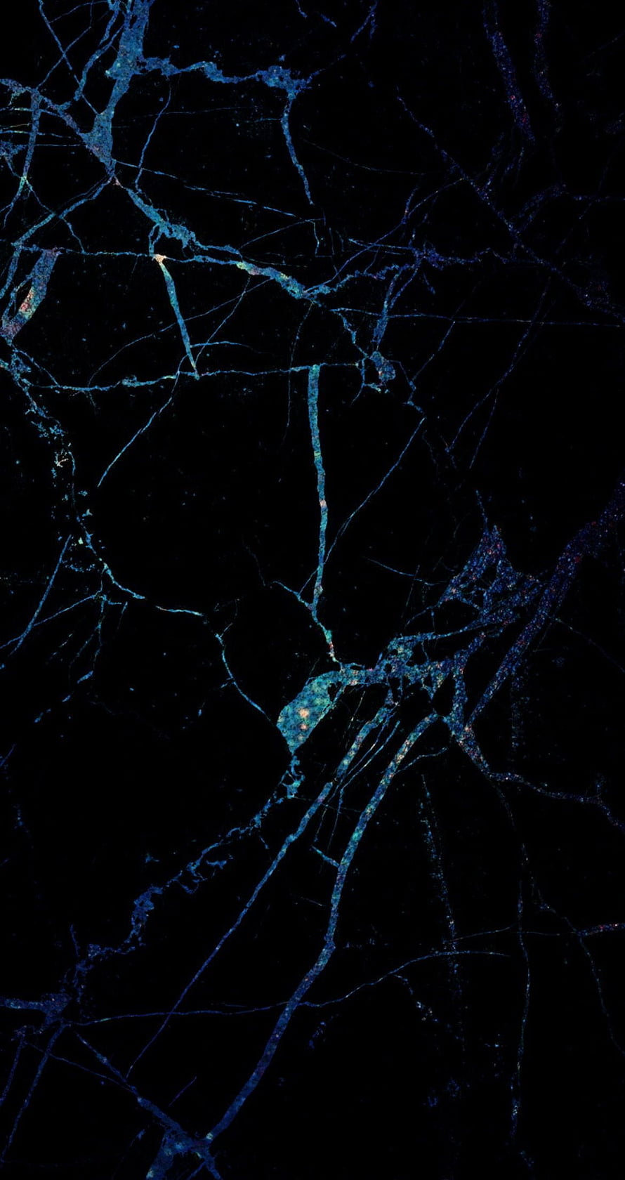Dark Blue Marble Vein Texture on Black Background HD phone wallpaper