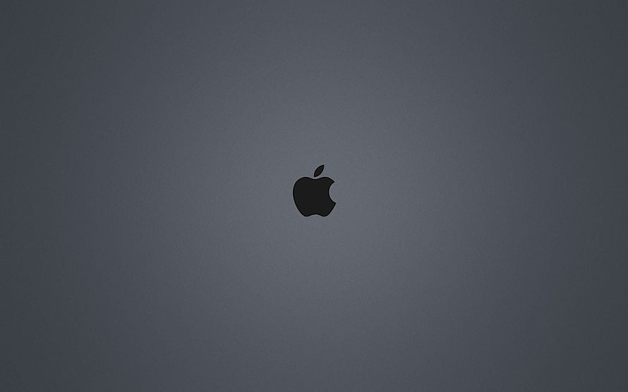Minimalist Apple Logo on Dark Gray Background HD wallpaper