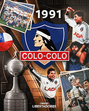 Colo-Colo 1991 Copa Libertadores Champions Retro Football Collage Wallpaper HD phone wallpaper