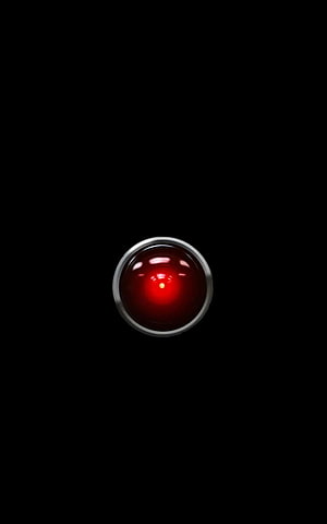 HAL 9000 Red Eye from 2001 A Space Odyssey Minimalist Dark Background HD phone wallpaper