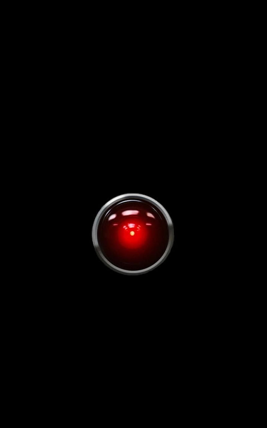 HAL 9000 Red Eye from 2001 A Space Odyssey Minimalist Dark Background HD phone wallpaper