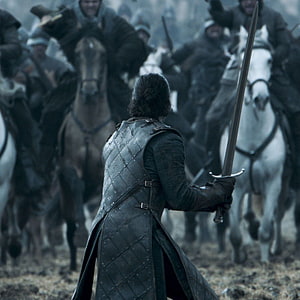 Jon Snow Confronts Army in Game of Thrones Battle of the Bastards Scene HD phone wallpaper