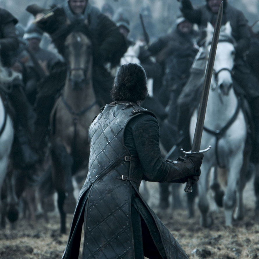 Jon Snow Confronts Army in Game of Thrones Battle of the Bastards Scene HD phone wallpaper