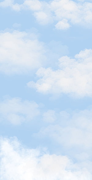 Soft Baby Blue Sky With Fluffy White Clouds For A Calm Minimalist Aesthetic HD phone wallpaper