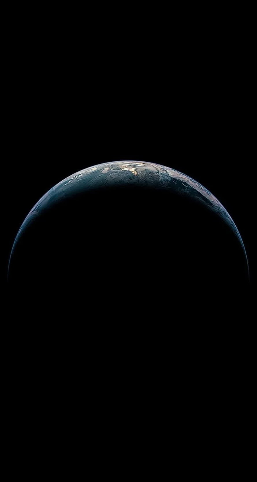 Earth Horizon Rising from the Blackness of Deep Space HD phone wallpaper