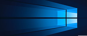 Windows 10 Default Blue Window Logo on Dark Minimalist Background HD wallpaper