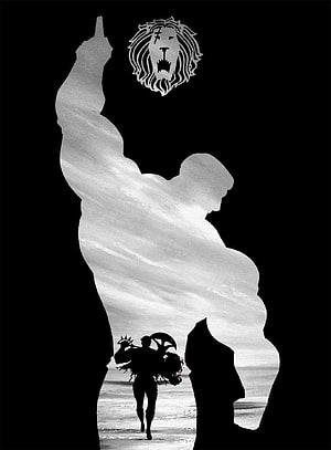 Escanor Lion's Sin of Pride from The Seven Deadly Sins Black and White Silhouette Art HD phone wallpaper