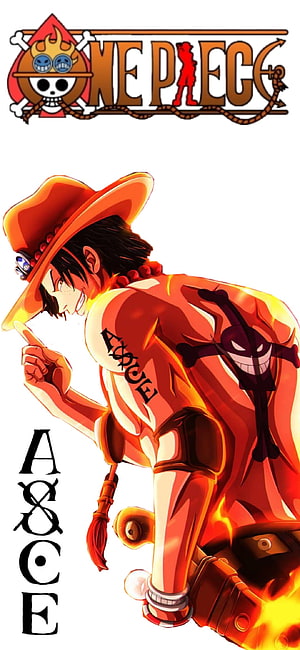 Portgas D Ace One Piece Anime Character Artwork with Flame Effects and Straw Hat HD phone wallpaper