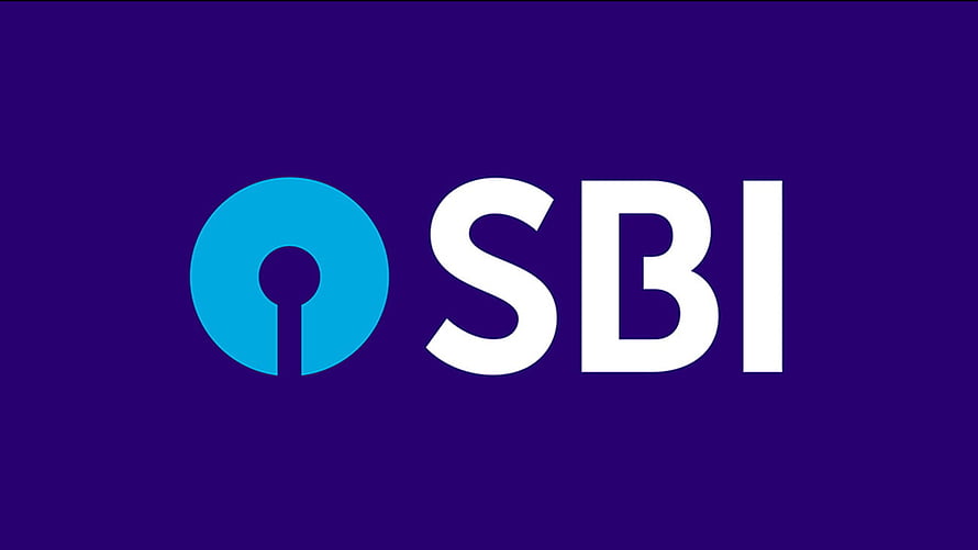 SBI Corporate Logo Design Featuring Cyan Keyhole Icon on Deep Purple Background HD wallpaper