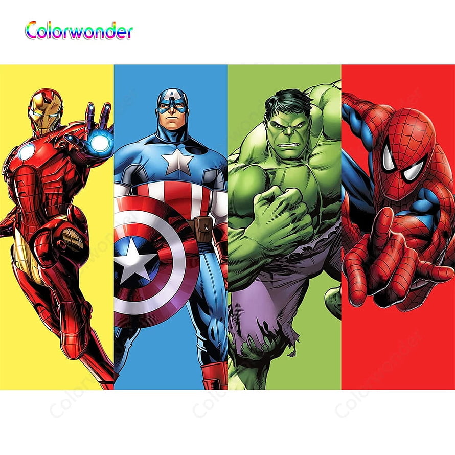 Avengers Comic Art Featuring Iron Man, Captain America, Hulk, and Spider-Man in Vibrant Panels, Cartoon Series Superhero Theme Backdrops for Kids graphy Captain America Iron Man Spider man with Hulk Colorful Background. Background. - AliExpress, Captain America Christmas HD phone wallpaper