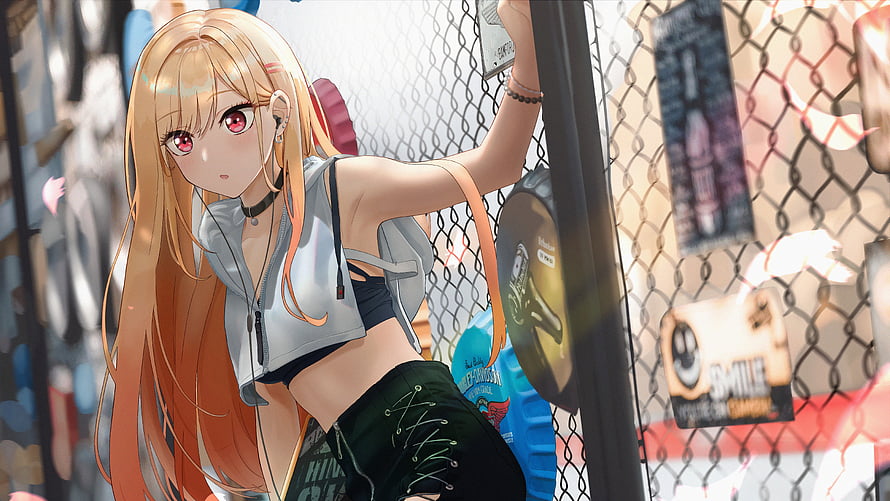 Marin Kitagawa from My Dress-Up Darling in Casual Streetwear HD wallpaper