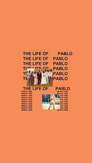 Kanye West The Life of Pablo Album Artwork with Vintage Family Photo and Orange Background HD phone wallpaper