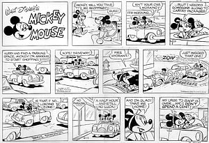 Mickey Mouse and Minnie Mouse Sunday Comic Strip by Carl Barks HD wallpaper