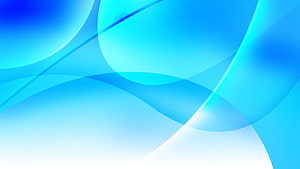 Abstract Blue and White Flowing Waves with Soft Gradient and Curved Lines HD wallpaper