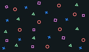 PlayStation Controller Button Icons on Dark Background HD wallpaper
