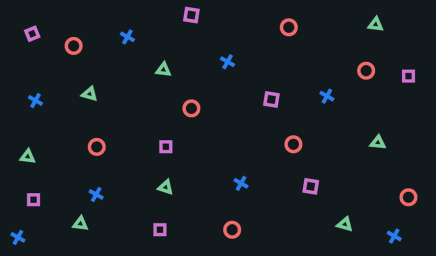 PlayStation Controller Button Icons on Dark Background HD wallpaper