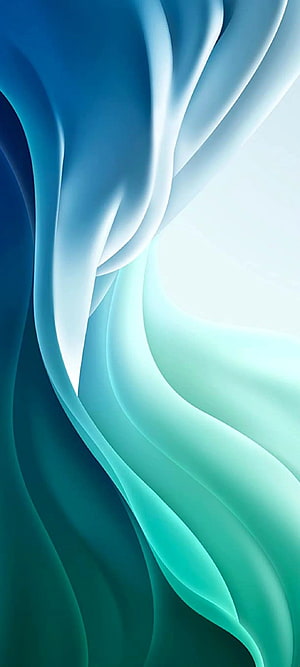 Elegant Blue and Teal Abstract Flowing Waves Digital Art Wallpaper HD phone wallpaper