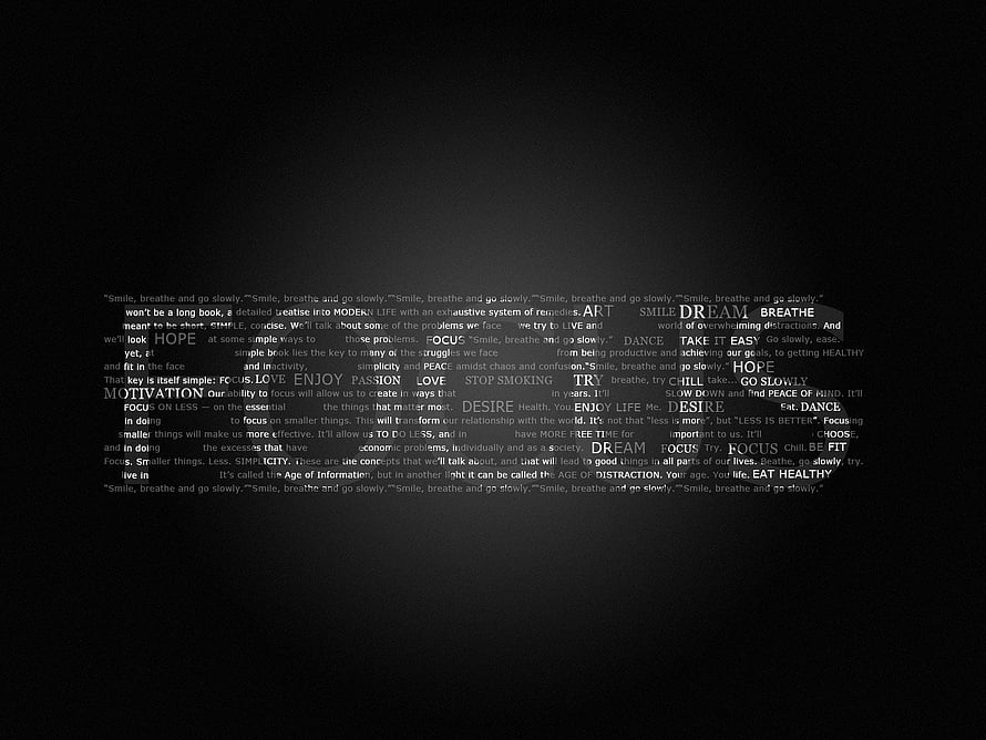 Dark Minimalist Motivational Typography with Focus on Health and Mindfulness HD wallpaper