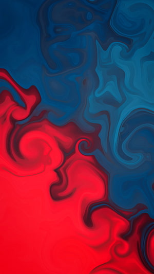 Vibrant Red and Blue Liquid Smoke Abstract Flowing Background HD phone wallpaper