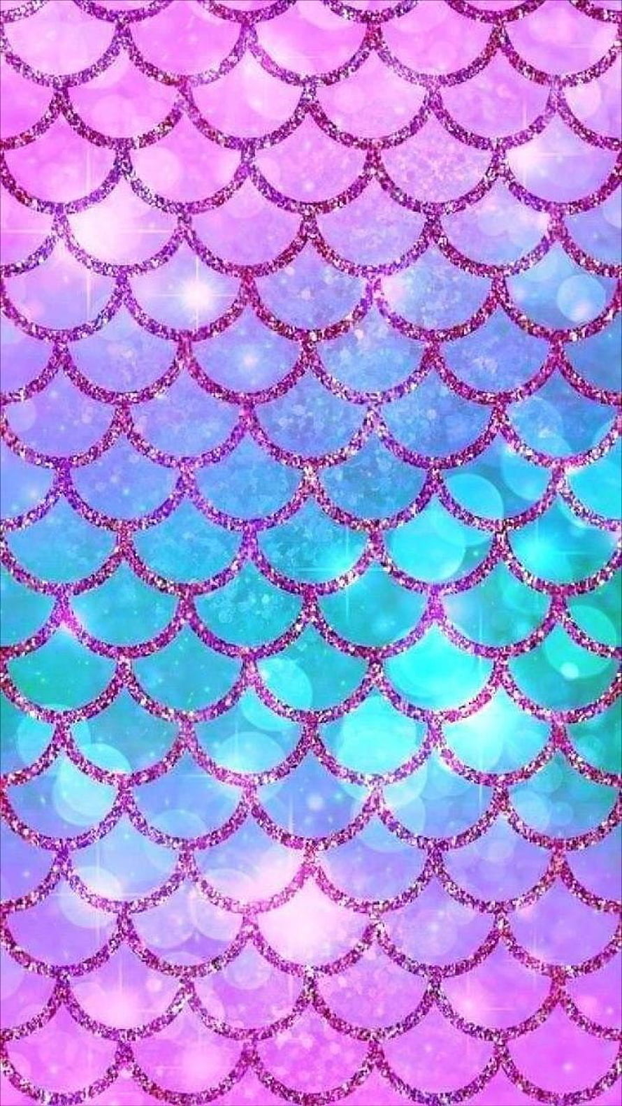 Sparkling Mermaid Scale Pattern with Glittery Purple and Blue Gradient Background HD phone wallpaper